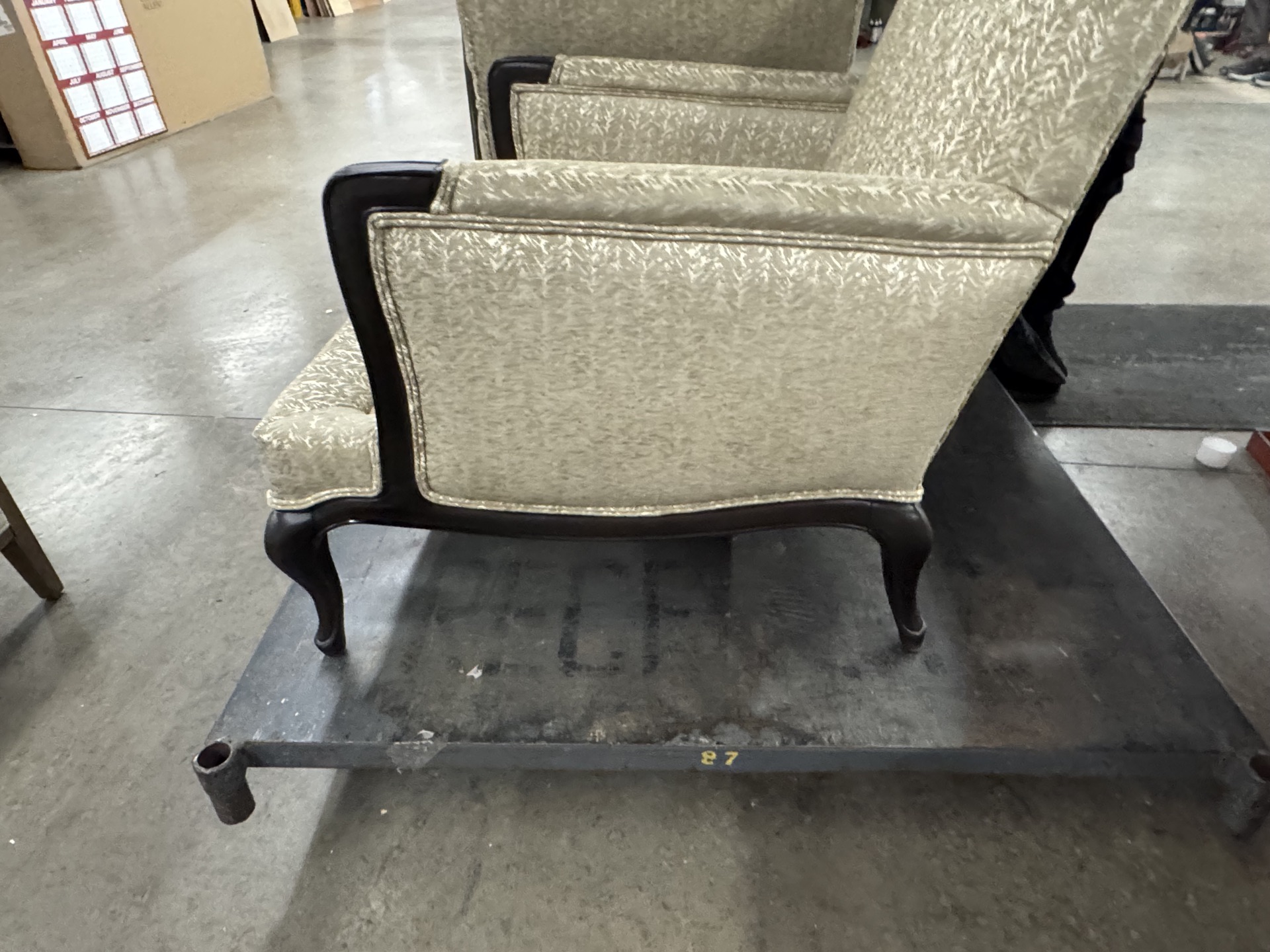 After — chair beautifully restored by Elite Furniture & Upholstery Repair